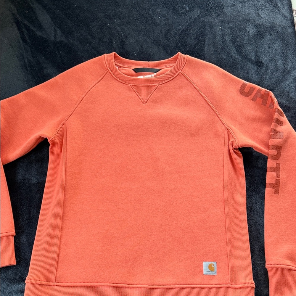 Carhartt Women’s Crewneck Sweatshirt - Coral Orange